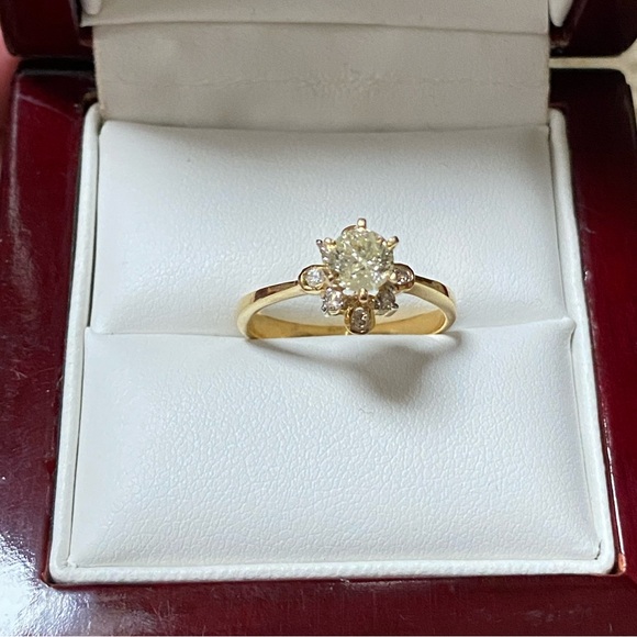 GENUINE NATURAL DIAMOND Engagement Ring Solid 14KT GOLD - Picture 12 of 17